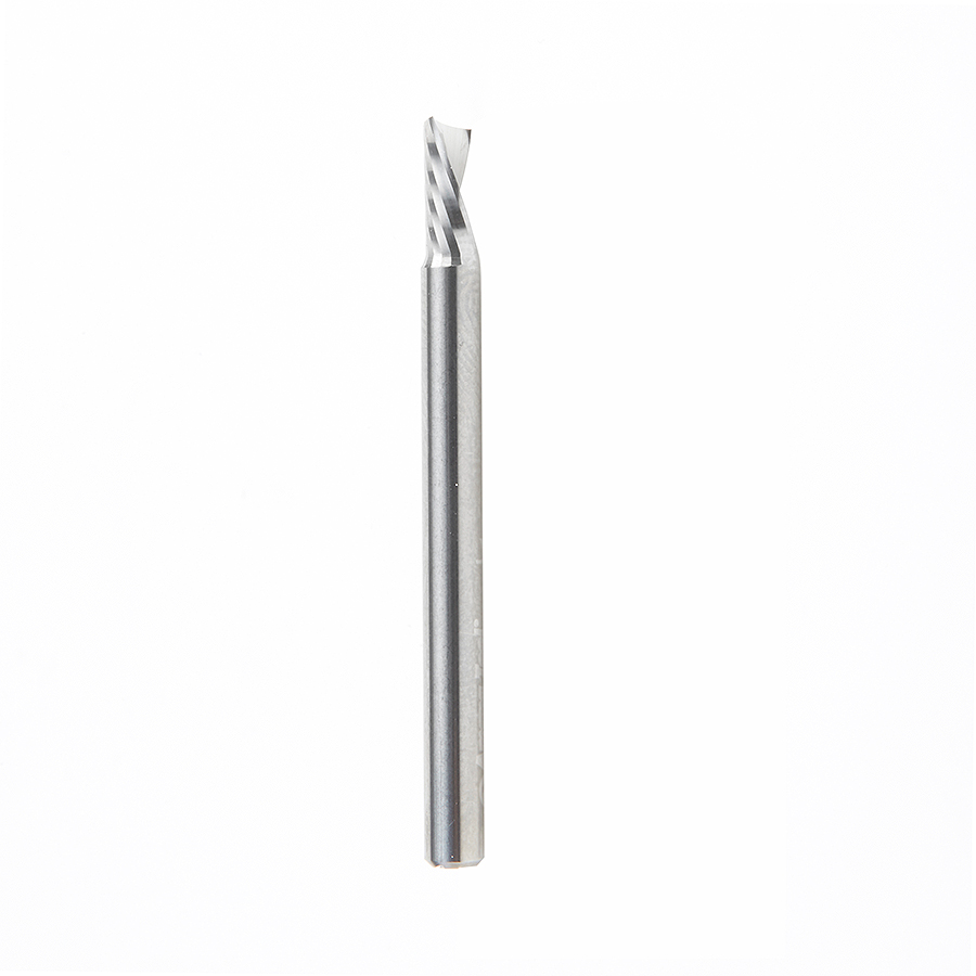 Amana 51771 Solid Carbide CNC Spiral 'O' Flute, Aluminum Cutting 1/8 Dia x 1/4 x 1/8 Shank Down-Cut