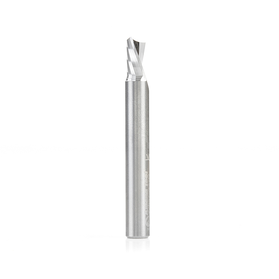 Amana 51774 Solid Carbide CNC Spiral 'O' Flute, Aluminum Cutting 1/4 Dia x 3/8 x 1/4 Inch Shank Down-Cut