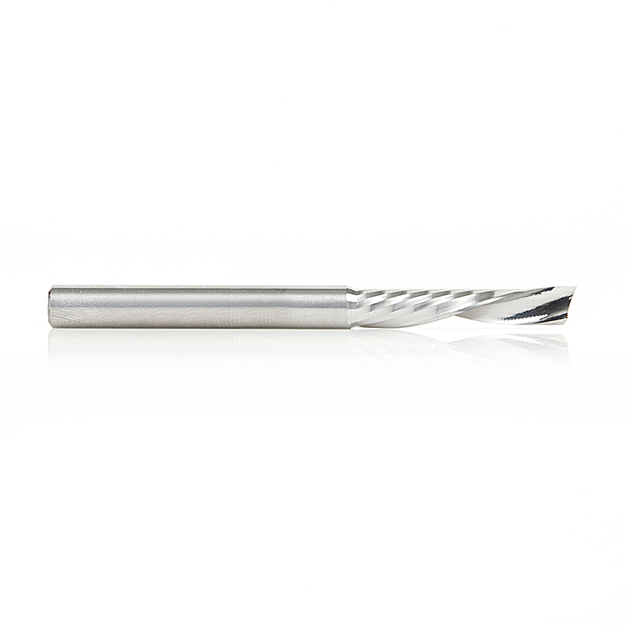 Amana 51776 Solid Carbide CNC Spiral 'O' Flute, Aluminum Cutting 1/4 Dia x 1-1/4 x 1/4 Inch Shank Down-Cut
