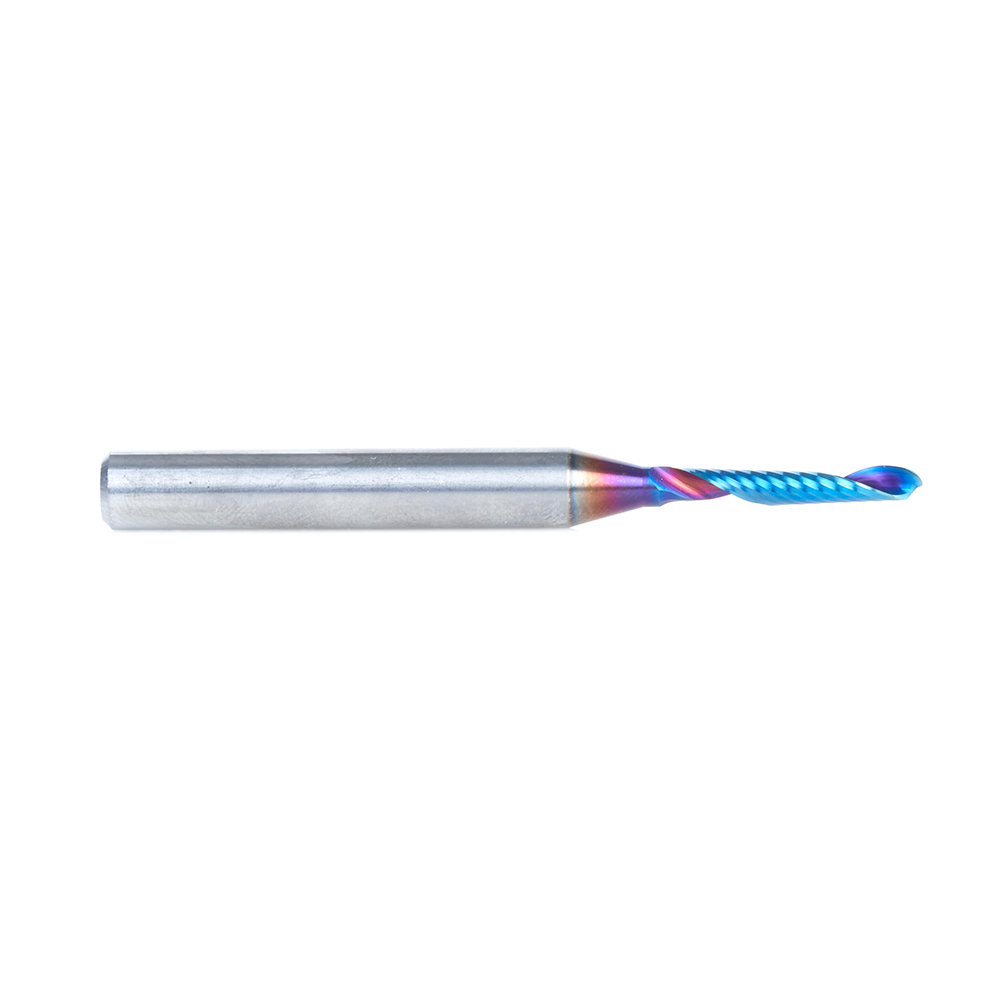 Amana 51816-K Solid Carbide CNC Spektra, Extreme Tool Life Coated Spiral €˜O€™ Flute Ball Nose, Plastic Cutting 1/16 Radius x 1/8 Dia x 3/4 x 1/4 Shank x 2-1/2 Inch Long Up-Cut Router Bit