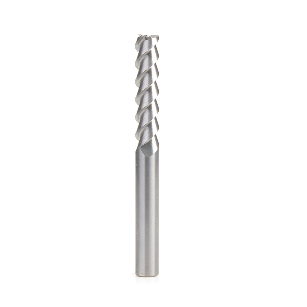 Amana 51820 CNC Solid Carbide 3 Flute Aluminum and Acrylic Cutting 55º Helix End Mill 10mm Dia x 45mm x 10mm Shank