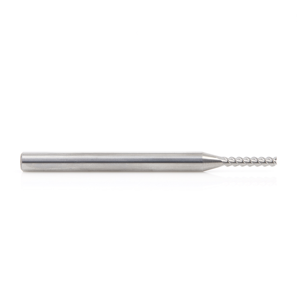 Amana 51821 CNC Solid Carbide 3 Flute Aluminum and Acrylic Cutting 55º Helix End Mill 3mm Dia x 15mm x 6mm Shank