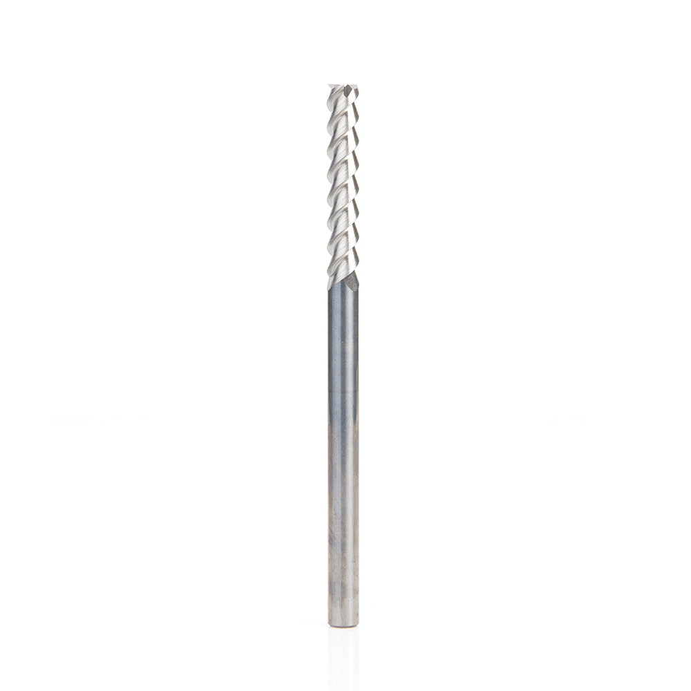Amana 51823 CNC Solid Carbide 3 Flute Aluminum and Acrylic Cutting 55º Helix End Mill 6mm Dia x 35mm x 6mm Shank