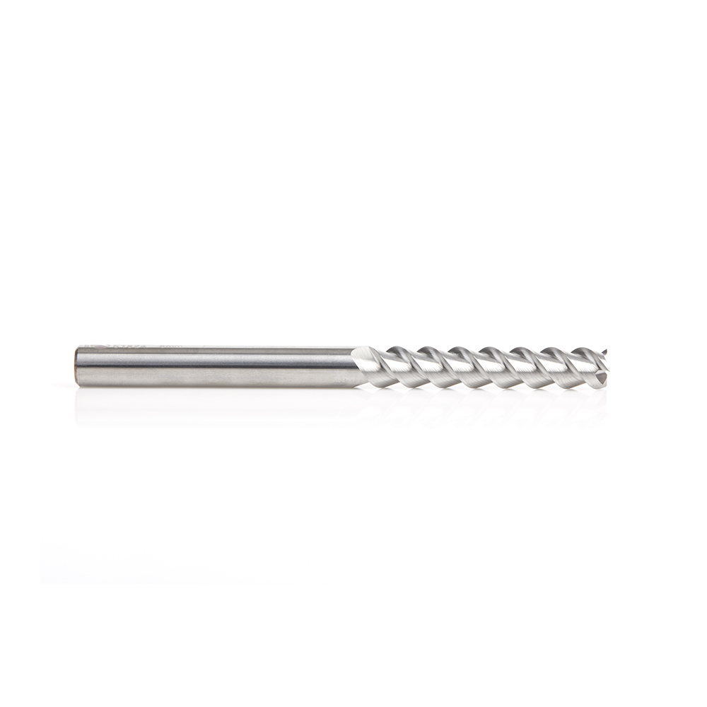 Amana 51824 CNC Solid Carbide 3 Flute Aluminum and Acrylic Cutting 55º Helix End Mill 8mm Dia x 45mm x 8mm Shank