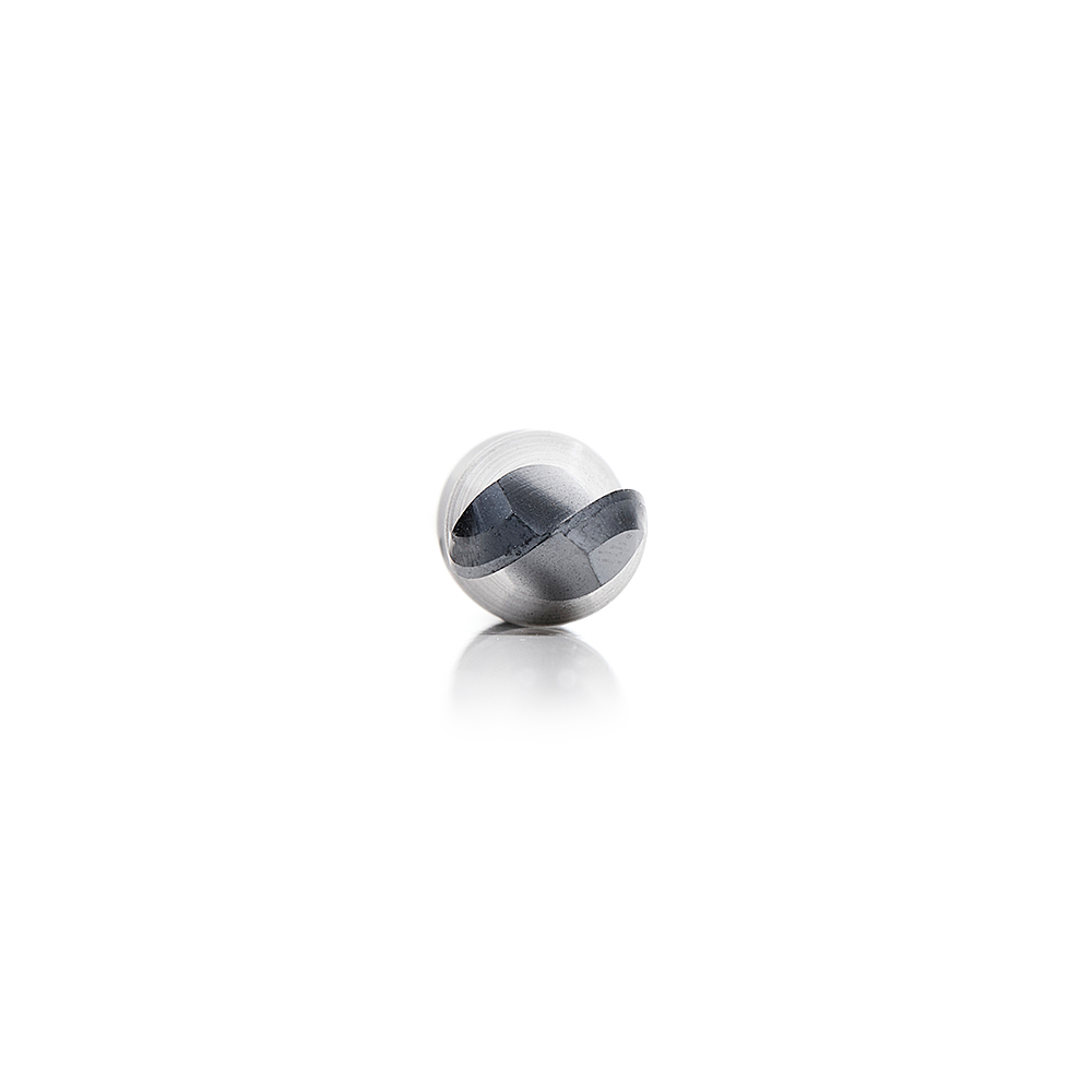 Amana 51913 High Performance Solid Carbide CNC Steel, Stainless Steel & Composite Cutting Variable Helix Spiral Ball Nose with AlTiN Coating 2-Flute x 3/16 Radius x 3/8 Dia x 1-1/8 x 3/8 Shank x 3 Inch Long Up-Cut Router Bit/End Mill