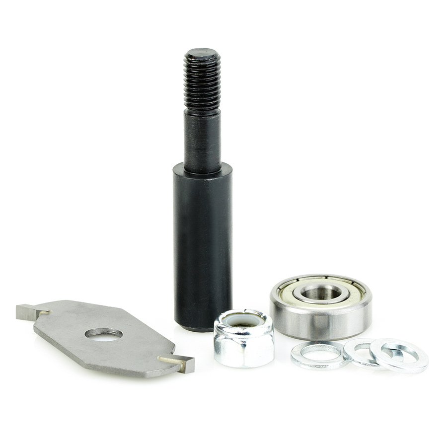 Amana 53306-1 Slotting Cutter Assembly 2 Wing x 1-7/8 Dia x 1/8 x 1/2 Inch Shank