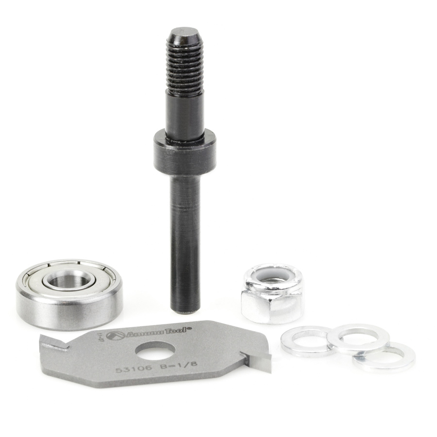 Amana 53306 Slotting Cutter Assembly 2 Wing x 1-7/8 Dia x 1/8 x 1/4 Inch Shank