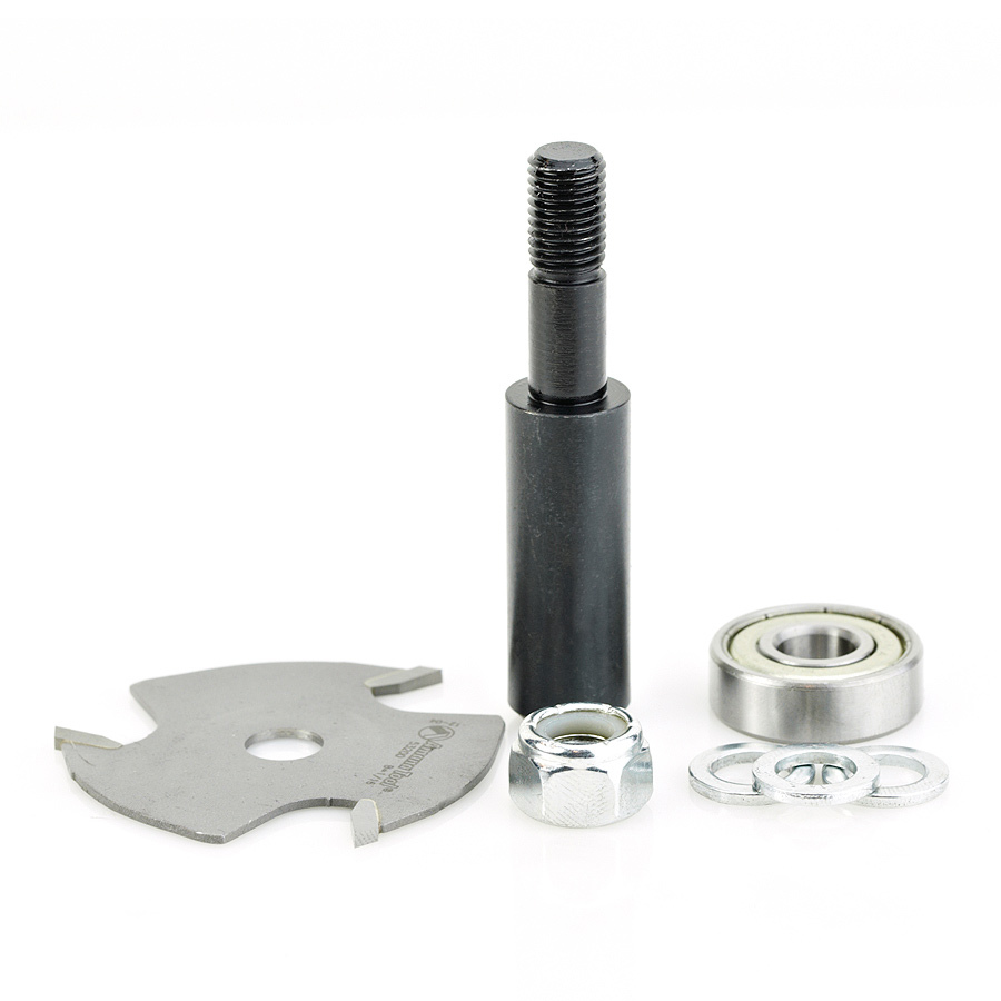 Amana 53400-1 Slotting Cutter Assembly 3 Wing x 1-7/8 Dia x 1/16 x 1/2 Inch Shank