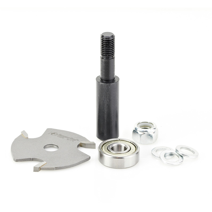Amana 53406-1 Slotting Cutter Assembly 3 Wing x 1-7/8 Dia x 1/8 x 1/2 Inch Shank