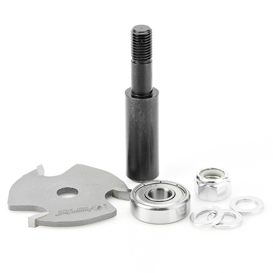 Amana 53407-1 Slotting Cutter Assembly 3 Wing x 1-7/8 Dia x 5/32 x 1/2 Inch Shank