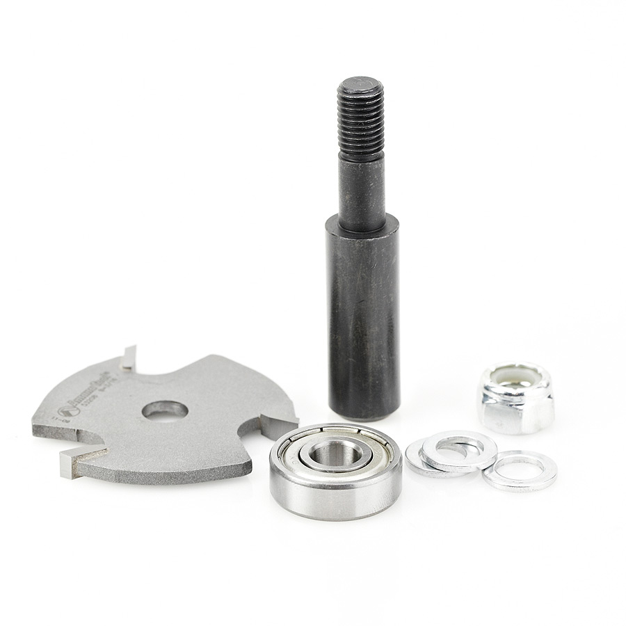 Amana 53408-1 Slotting Cutter Assembly 3 Wing x 1-7/8 Dia x 3/16 x 1/2 Inch Shank