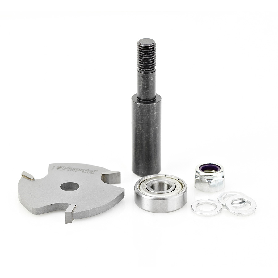 Amana 53409-1 Slotting Cutter Assembly 3 Wing x 1-7/8 Dia x 7/32 x 1/2 Inch Shank