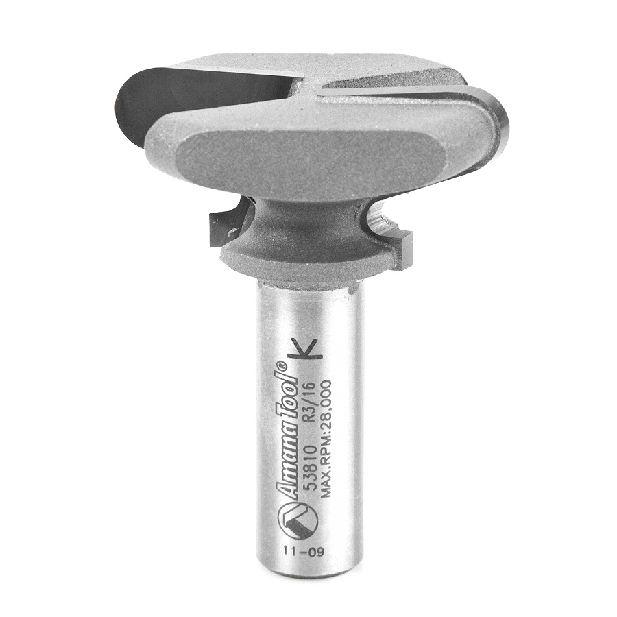 Amana 53810 Carbide Tipped Finger Grip 3/32 x 3/16 Radius x 1-3/4 Dia x 13/16 x 1/2 Inch Shank