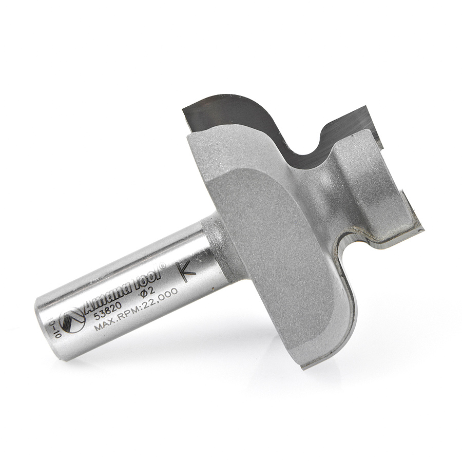 Amana 53820 Carbide Tipped Door Edge Detail 3/8 x 1/8 Radius x 2 Inch Dia x 1-3/16 x 1/2 Shank