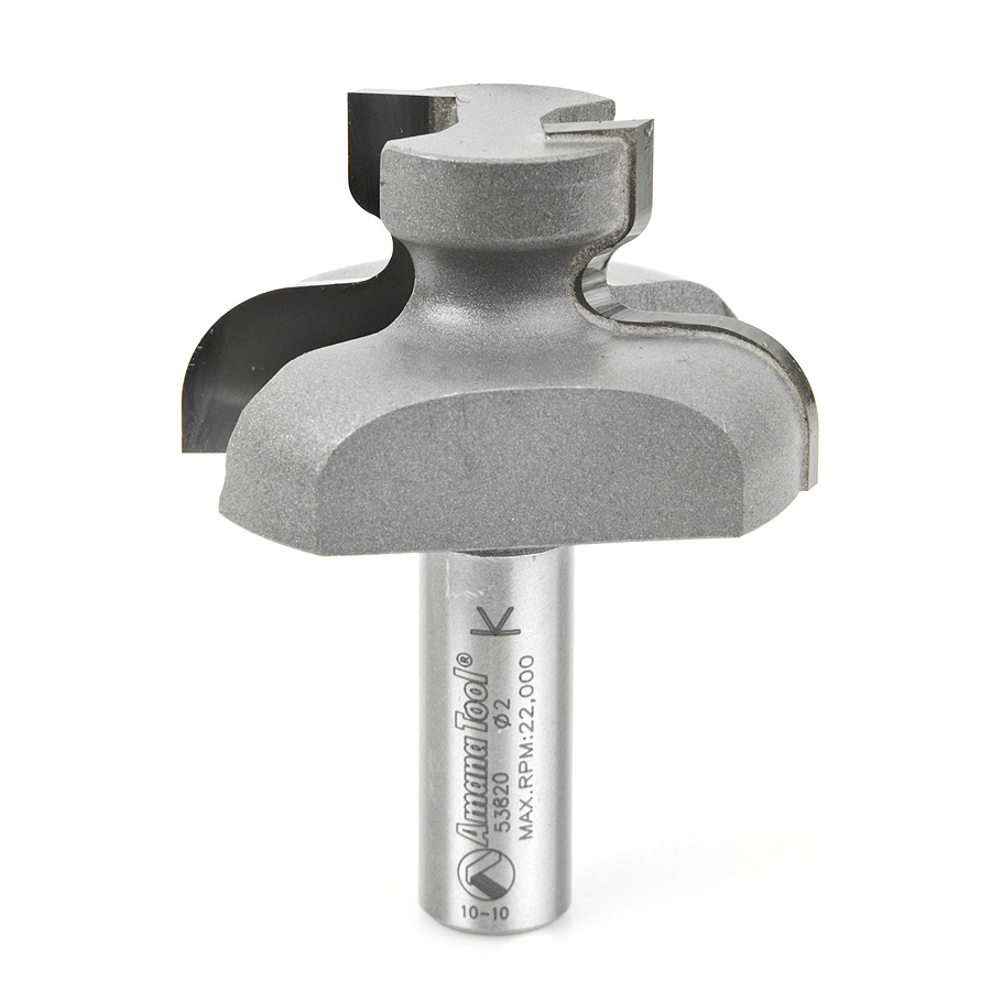 Amana 53820 Carbide Tipped Door Edge Detail 3/8 x 1/8 Radius x 2 Inch Dia x 1-3/16 x 1/2 Shank