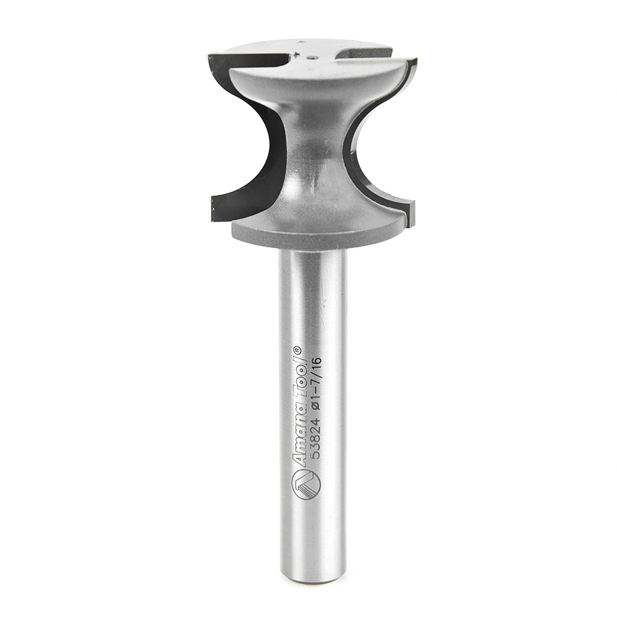 Amana 53824 Carbide Tipped Window Sill Edge 3/8 Radius x 1-7/16 Dia x 1-1/8 x 1/2 Inch Shank