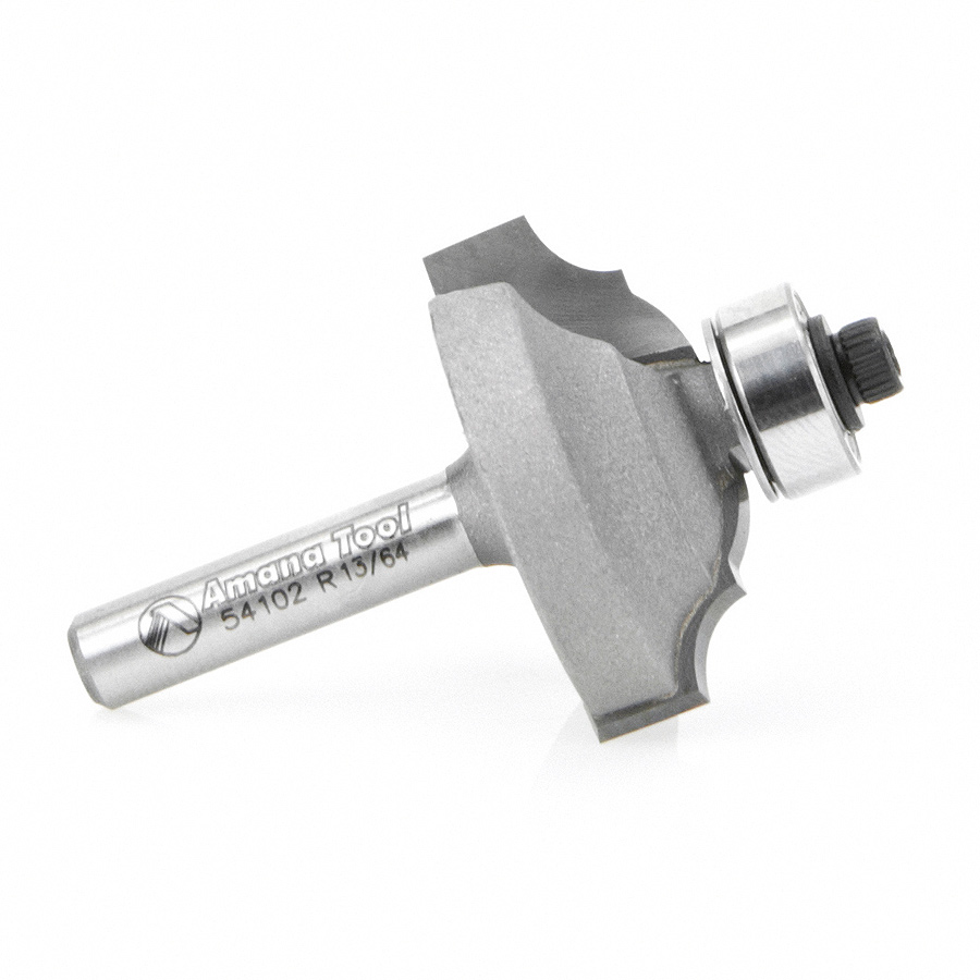 Amana 54102 Carbide Tipped Classical Bead & Cove 13/64 x 5/16 Radius x 1-1/4 Dia x 1/2 x 1/4 Inch Shank