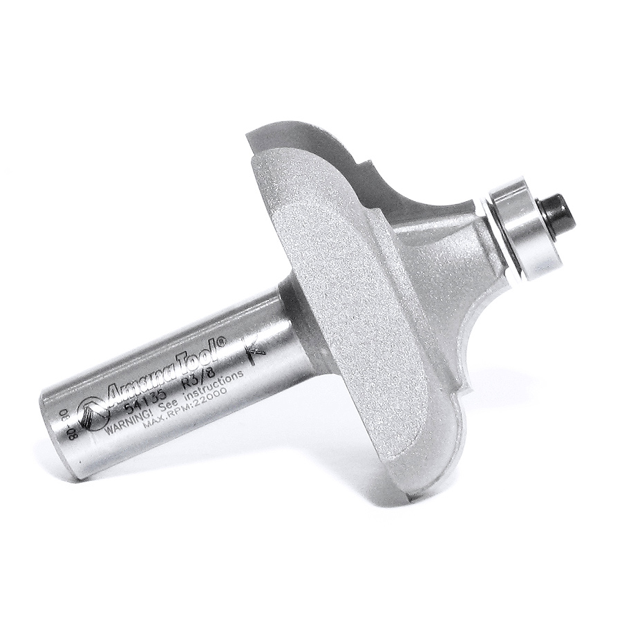 Amana 54135 Carbide Tipped Classical Cove & Bead 3/8 x 3/8 Radius x 2 Inch Dia x 1 Inch x 1/2 Shank