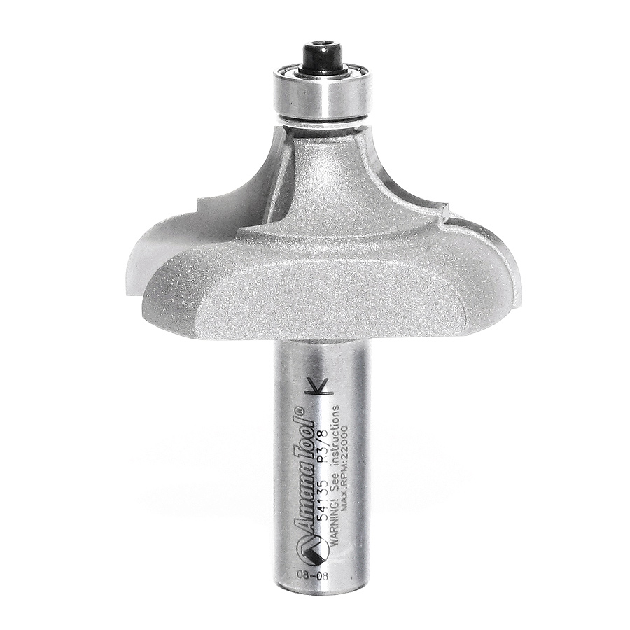 Amana 54135 Carbide Tipped Classical Cove & Bead 3/8 x 3/8 Radius x 2 Inch Dia x 1 Inch x 1/2 Shank