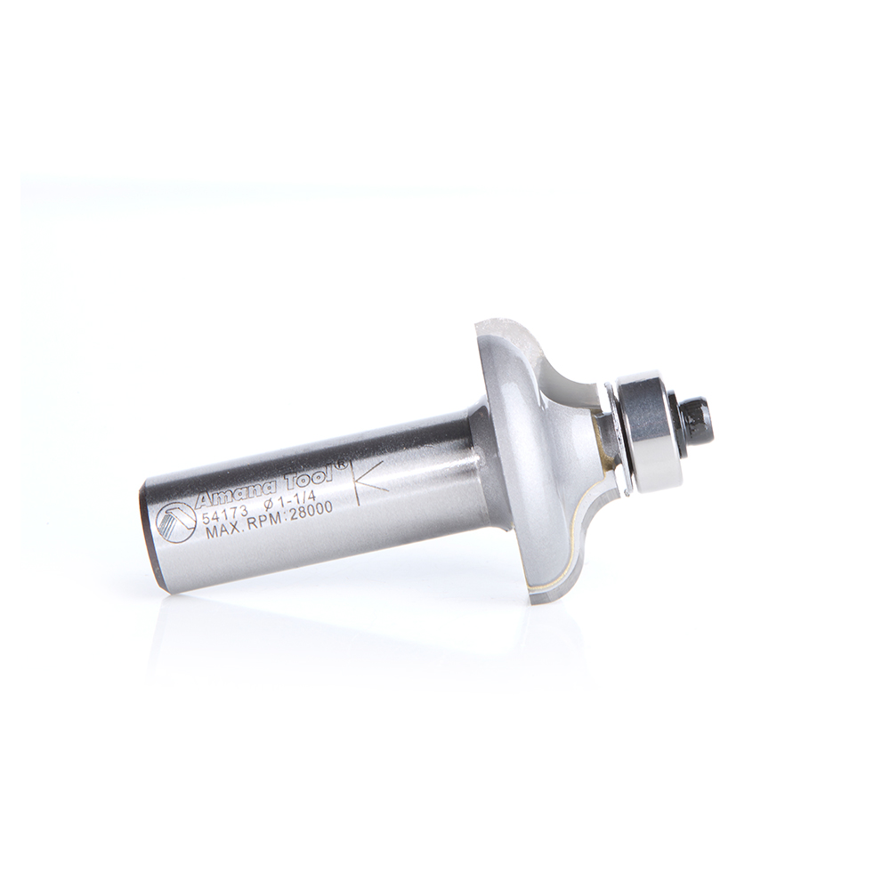 Amana 54173 Carbide Tipped Ogee 7/32 Radius x 1-1/4 Dia x 7/16 x 1/2 Inch Shank for 1-1/8 Material