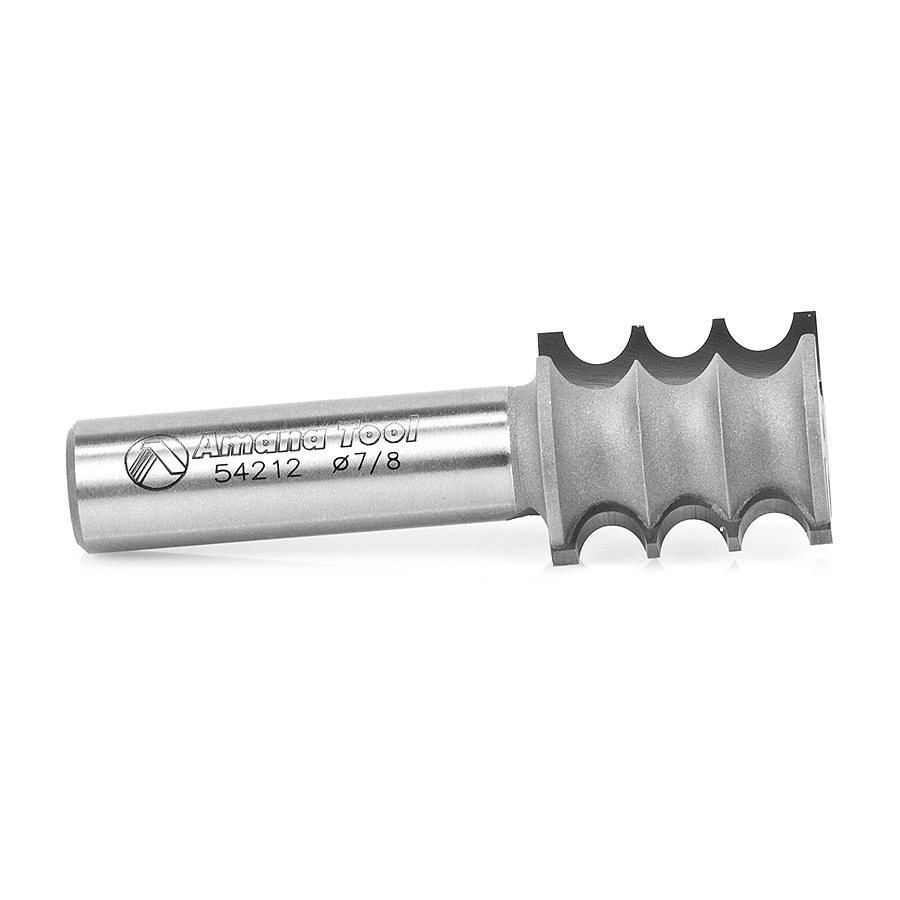 Amana 54212 Carbide Tipped Triple Bead 1/8 Radius x 7/8 Dia x 1 Inch x 1/2 Shank