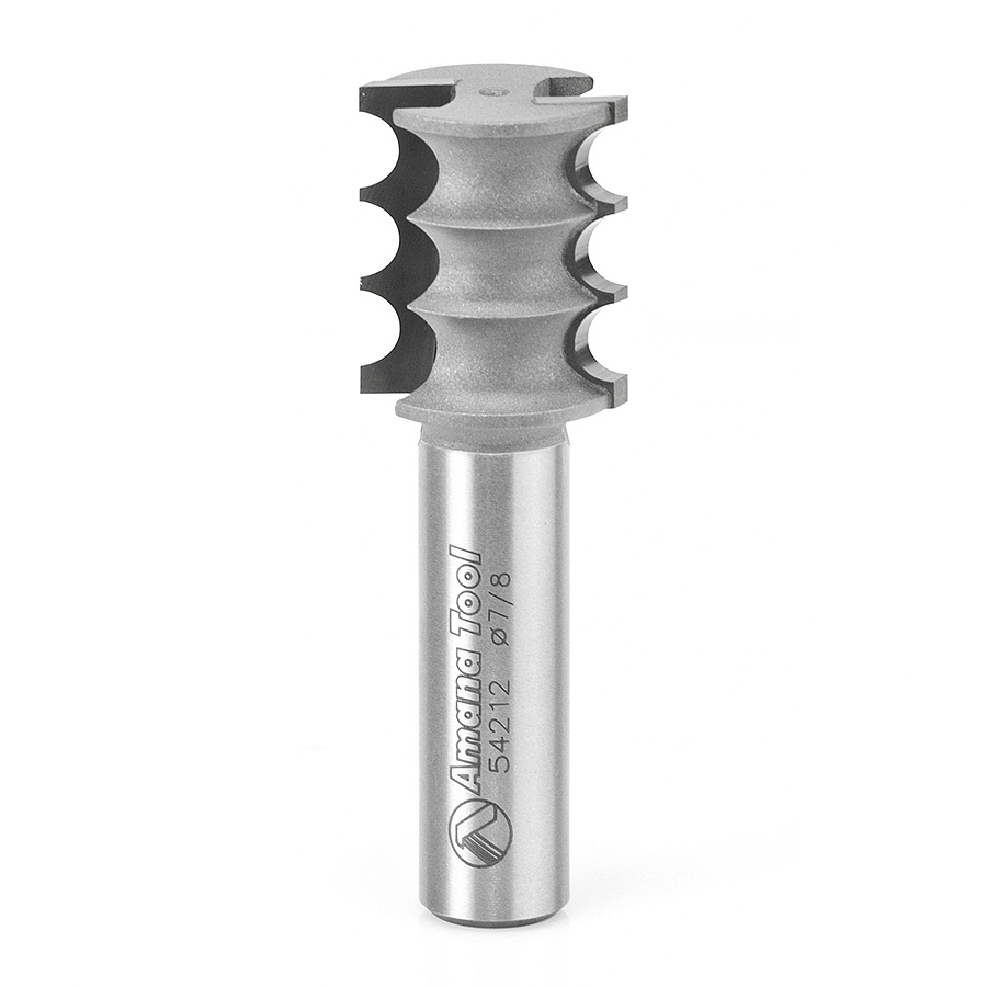 Amana 54212 Carbide Tipped Triple Bead 1/8 Radius x 7/8 Dia x 1 Inch x 1/2 Shank
