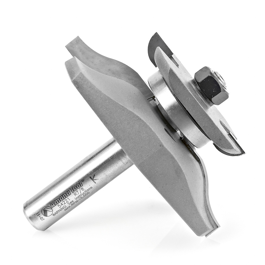 Amana 54221 Carbide Tipped Ogee Raised Panel with Back Cutter 7/8 Radius x 3-3/8 Dia x 1-1/16 x 1/2 Inch Shank