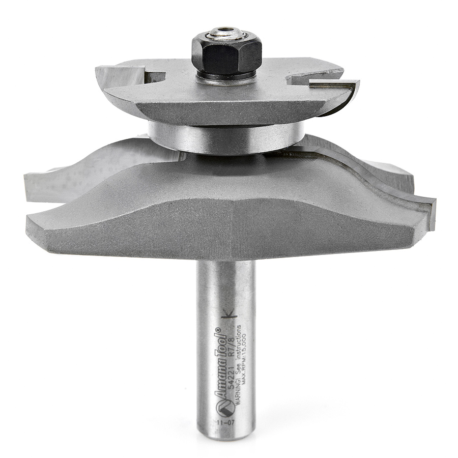 Amana 54221 Carbide Tipped Ogee Raised Panel with Back Cutter 7/8 Radius x 3-3/8 Dia x 1-1/16 x 1/2 Inch Shank