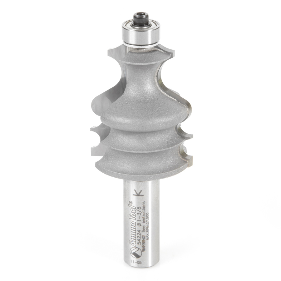 Amana 54224 Carbide Tipped Classical Architectural Molding 1/8 x 5/32 x 5/32 Radius x 1-3/8 Dia x 1-5/8 x 1/2 Inch Shank
