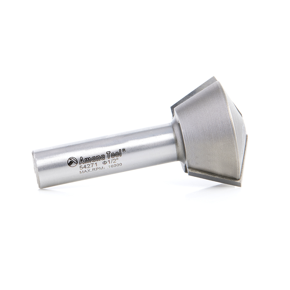 Amana 54271 Carbide Tipped Multi-Sided Glue Joint 60 / 30 Deg x 1-1/2 Dia x 7/8 x 1/2 Inch Shank