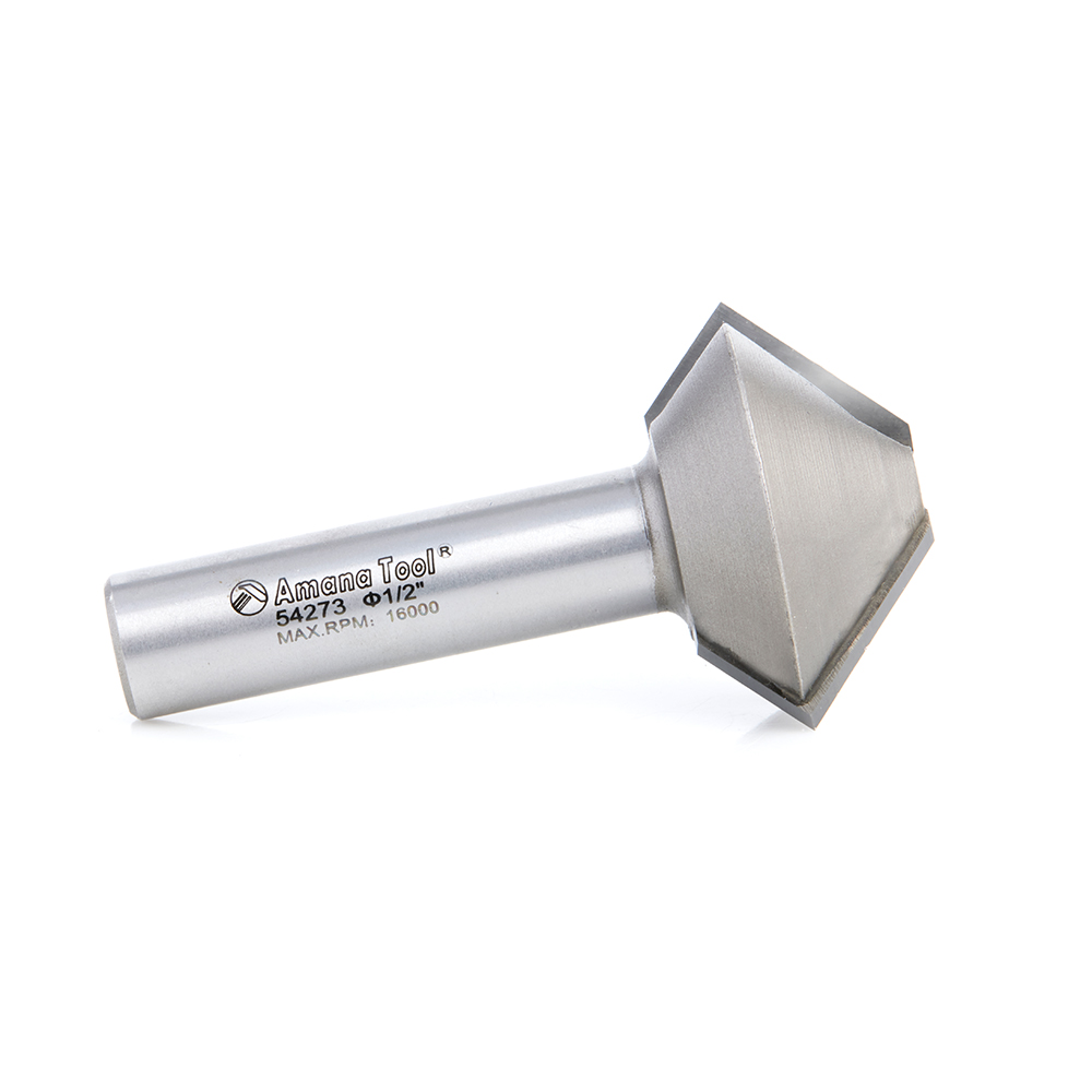 Amana 54273 Carbide Tipped Multi-Sided Glue Joint 45 / 45 Deg x 1-1/2 Dia x 7/8 x 1/2 Inch Shank