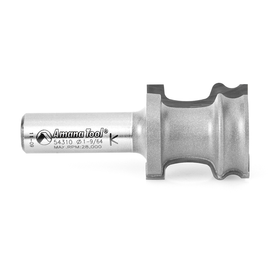 Amana 54310 Carbide Tipped Tambour #1 - 5/64 Radius x 1-3/16 Dia x 1/2 Inch Shank Part of Set #54314 (U.S. Patent No. 7 810 532)