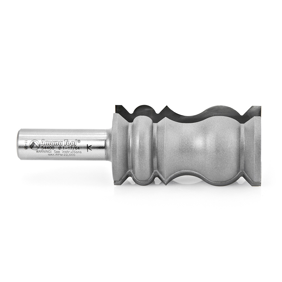 Amana 54400 Carbide Tipped Crown Molding 3/16 x 7/16 Radius x 1-1/4 Dia x 2-1/4 x 1/2 Inch Shank