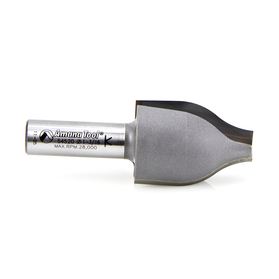 Amana 54520 Carbide Tipped Ogee Vertical Raised Panel 7/8 Radius x 1-3/16 Dia x 1-5/8 x 1/2 Inch Shank