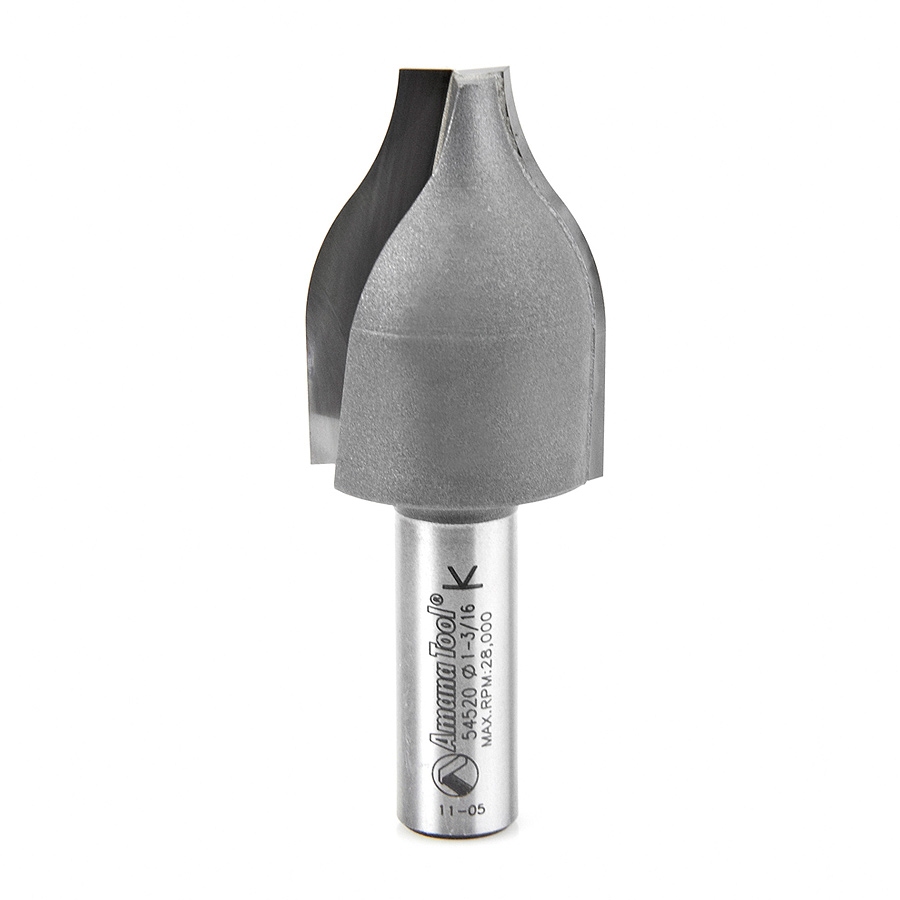 Amana 54520 Carbide Tipped Ogee Vertical Raised Panel 7/8 Radius x 1-3/16 Dia x 1-5/8 x 1/2 Inch Shank
