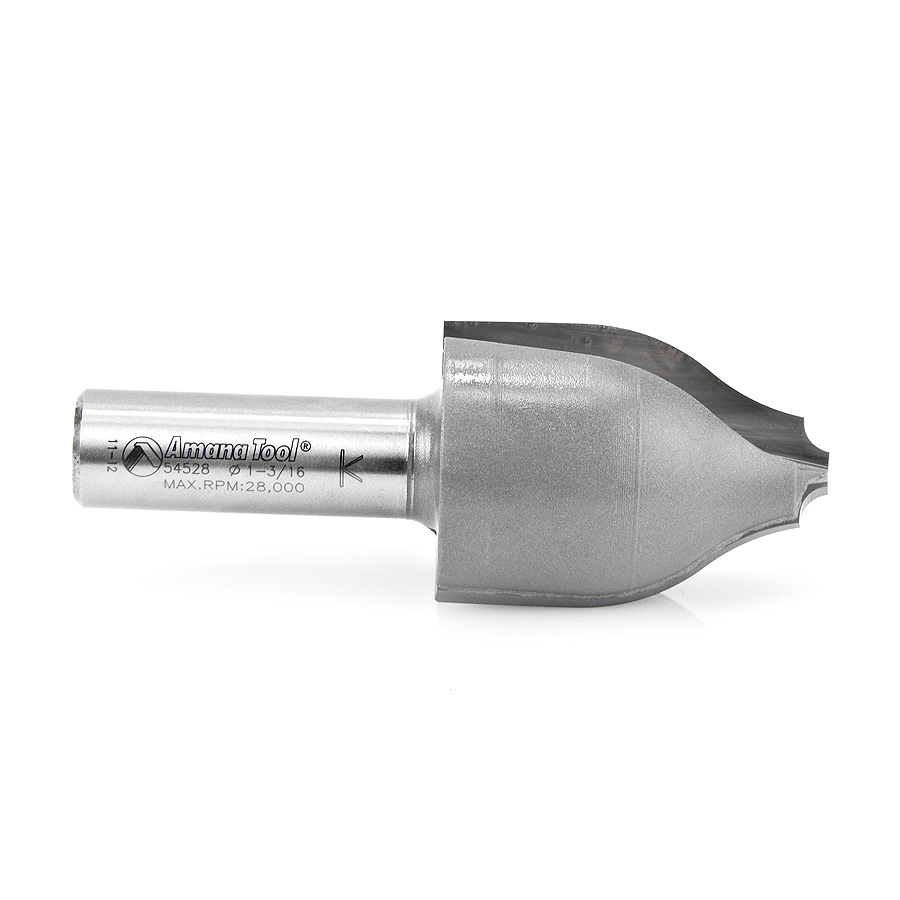 Amana 54528 Carbide Tipped Ogee with Bead Vertical Raised Panel 7/8 Radius x 1-3/16 Dia x 1-5/8 x 1/2 Inch Shank