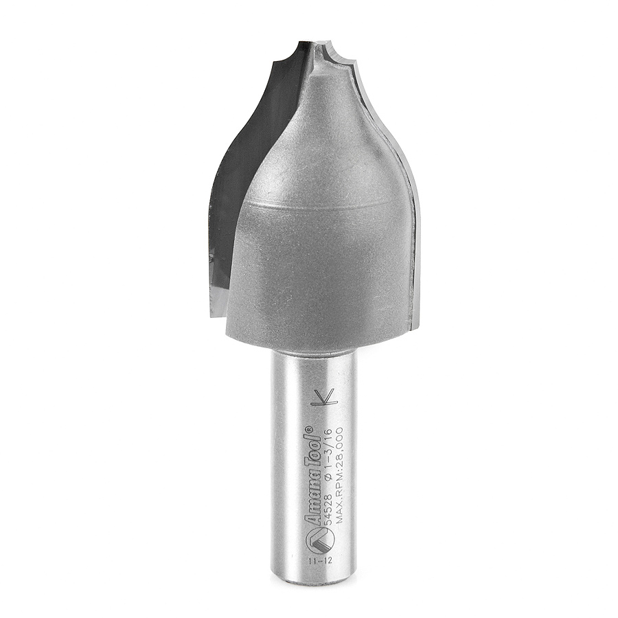 Amana 54528 Carbide Tipped Ogee with Bead Vertical Raised Panel 7/8 Radius x 1-3/16 Dia x 1-5/8 x 1/2 Inch Shank
