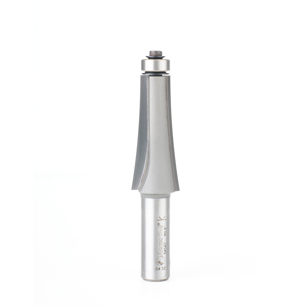 Amana 54542 Guitar Fingerboard Radiusing 12 Inch Radius x 0.8 Dia x 1-7/8 x 1/2 Inch Shank Router Bit