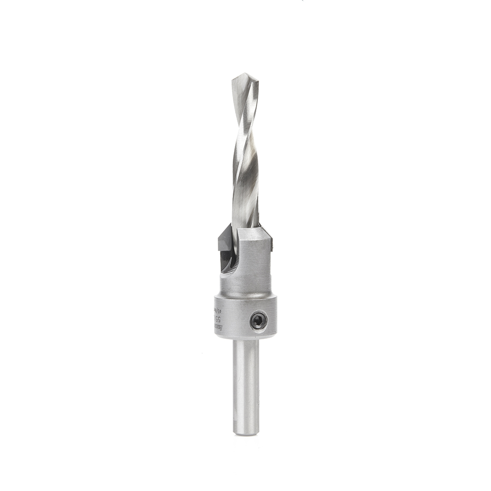 Amana 55134 Carbide Tipped 82 Degree Shankless Countersink with Slow Spiral Drill, #24 Screw 3/4 Dia x 3/8 Drill Dia x 3/8 Drill Shank