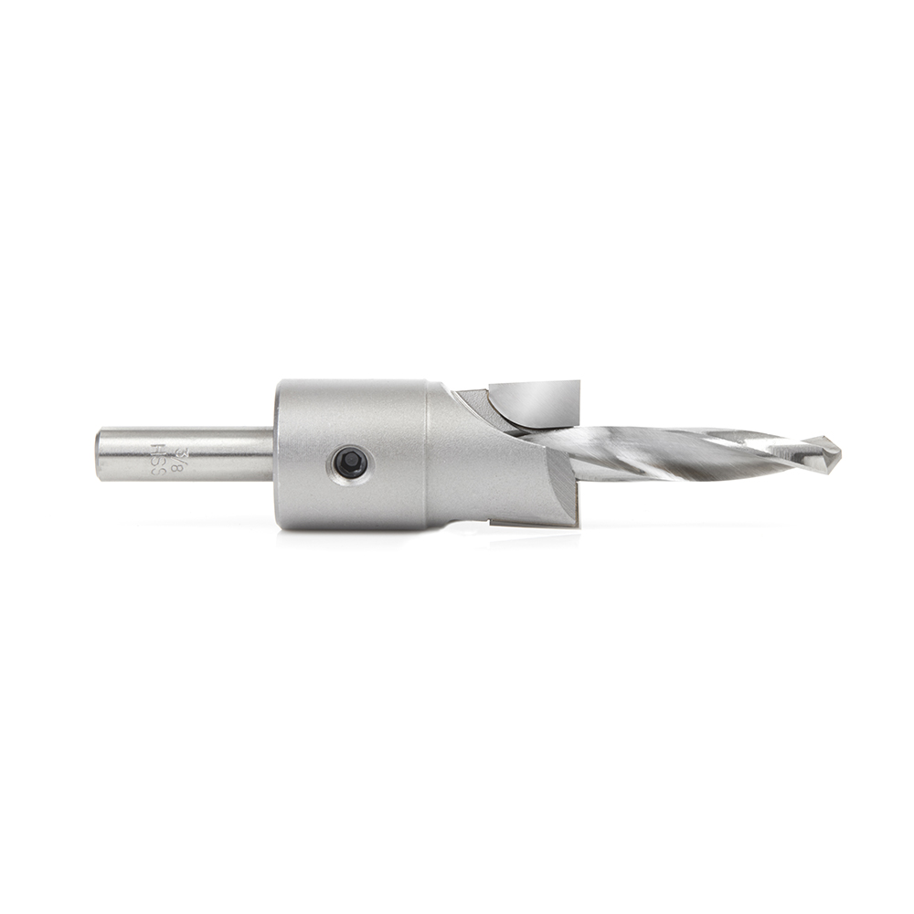Amana 55143 Carbide Tipped Shankless Counterbore with Slow Spiral Drill, #24 Screw 1 Dia x 3/8 Drill Dia x 3/8 Drill Shank