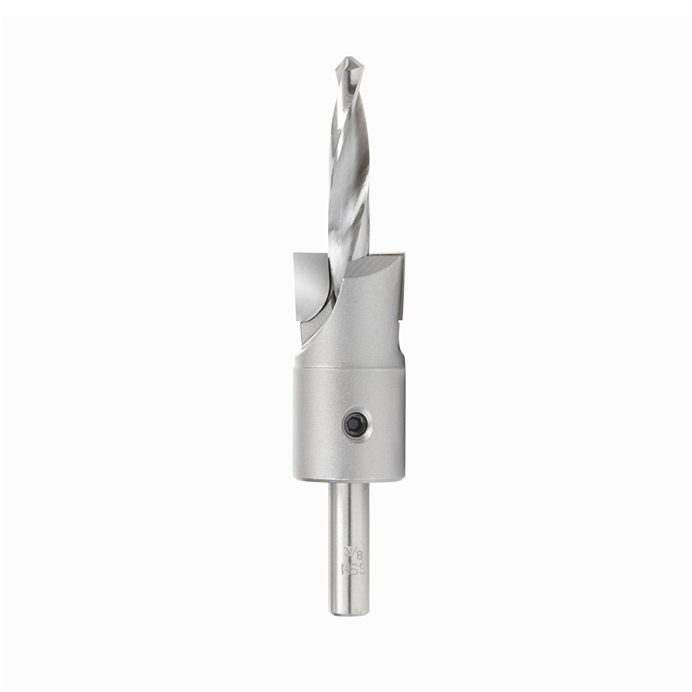 Amana 55143 Carbide Tipped Shankless Counterbore with Slow Spiral Drill, #24 Screw 1 Dia x 3/8 Drill Dia x 3/8 Drill Shank