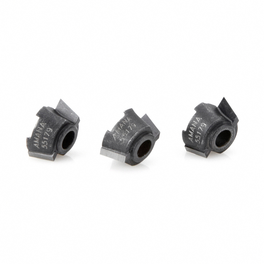 Amana 55179 3-Pack of 15 Degree Carbide Tipped Replacement Cutters for 47179 (Ocemco System)
