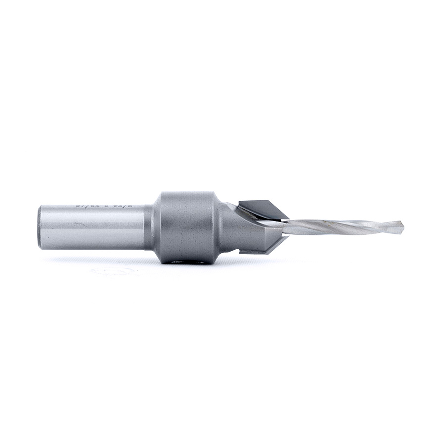 Amana 55201 Carbide Tipped Countersink #4 Screw 3/8 Dia x 7/64 Drill Dia x 5/16 Round Shank