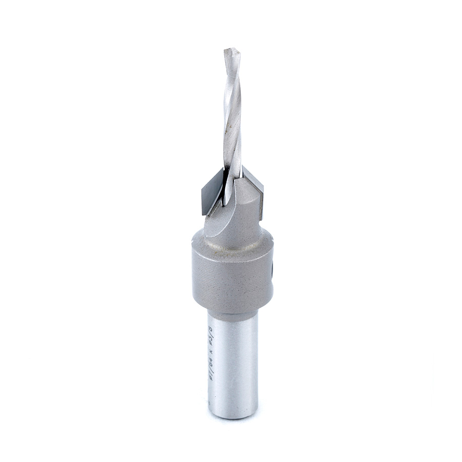 Amana 55201 Carbide Tipped Countersink #4 Screw 3/8 Dia x 7/64 Drill Dia x 5/16 Round Shank