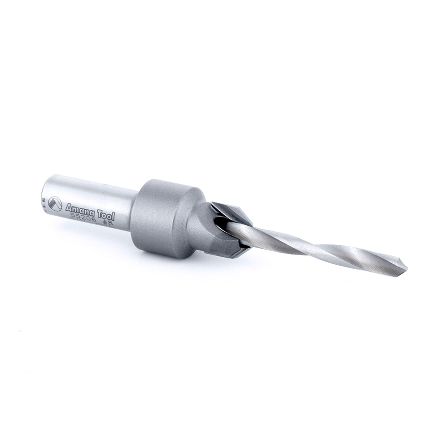 Amana 55206 Carbide Tipped 82 Degree Countersink #8 Screw 25/64 Dia x 5/32 Drill Dia x 5/16 Round Shank