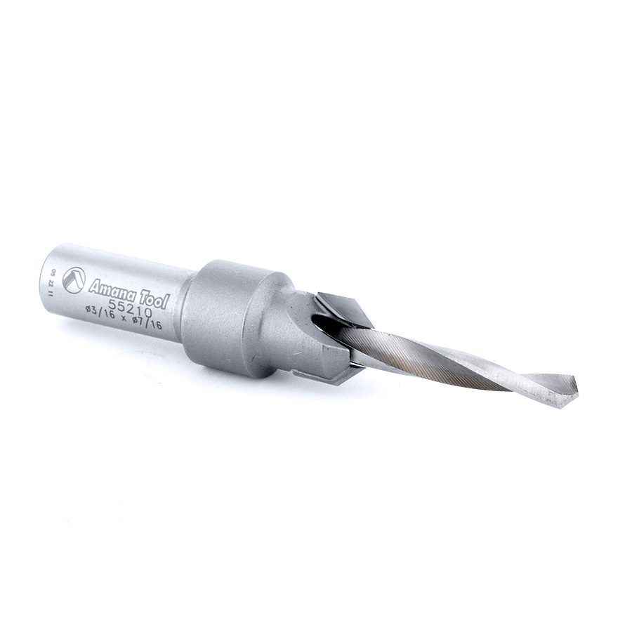 Amana 55210 Carbide Tipped 82 Degree Countersink #10 Screw 7/16 Dia x 3/16 Drill Dia x 3/8 Round Shank