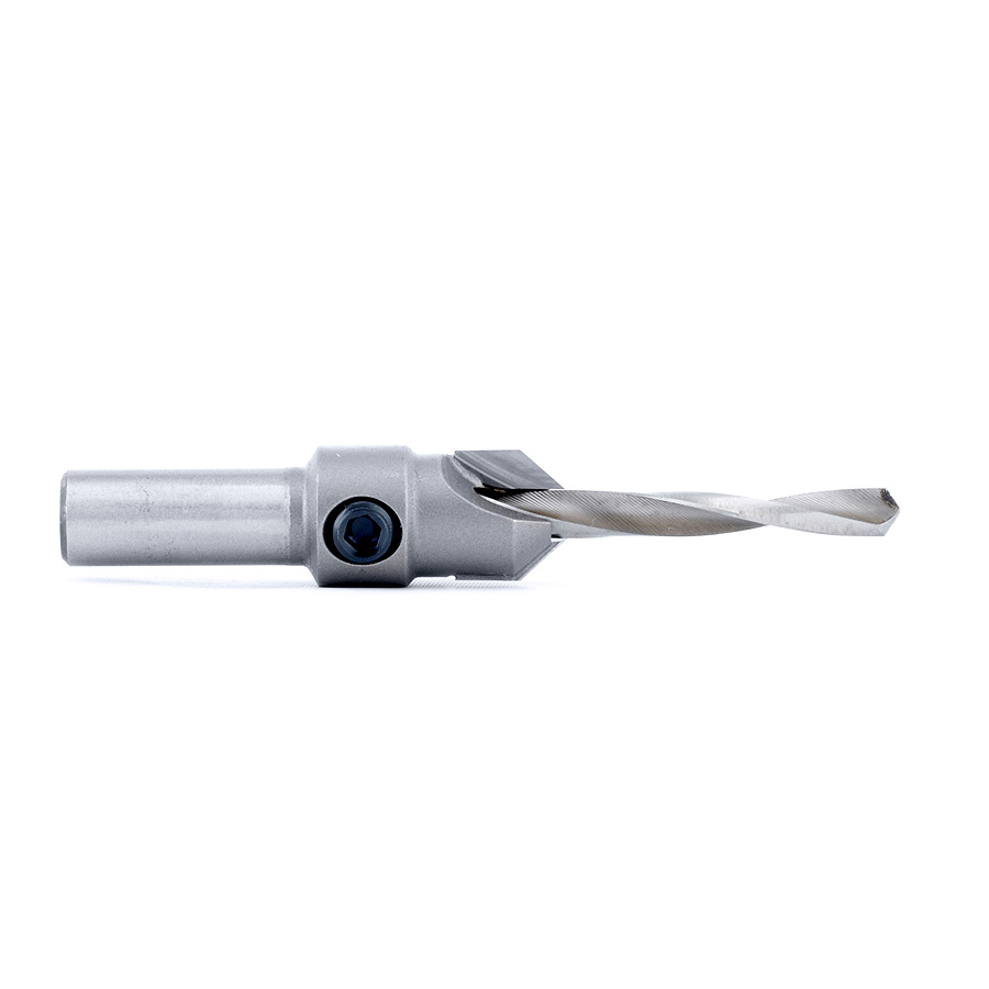 Amana 55211 Carbide Tipped Countersink #10 Screw 1/2 Dia x 3/16 Drill Dia x 3/8 Round Shank