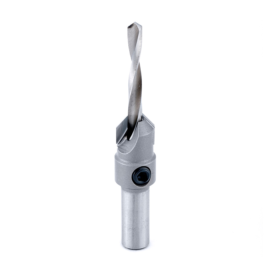 Amana 55211 Carbide Tipped Countersink #10 Screw 1/2 Dia x 3/16 Drill Dia x 3/8 Round Shank