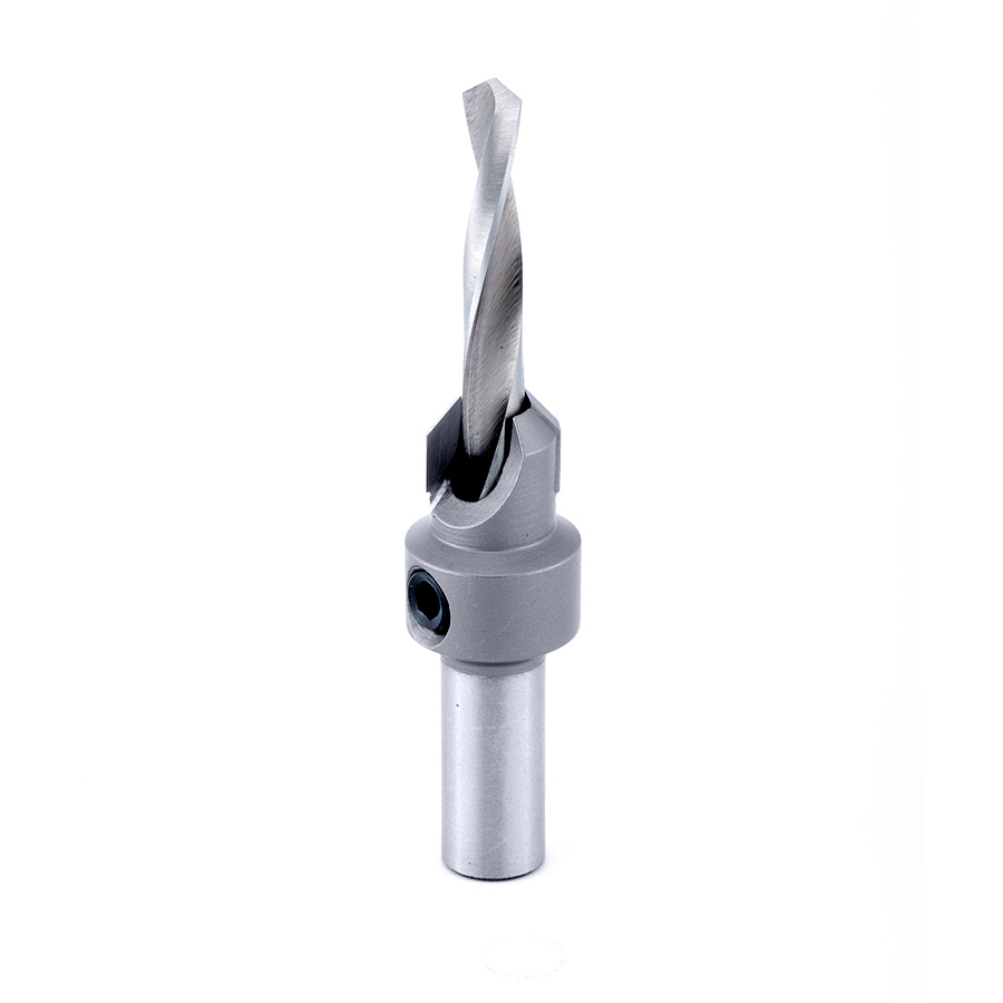 Amana 55212 Carbide Tipped Countersink #12 Screw 15/32 Dia x 7/32 Drill Dia x 3/8 Round Shank