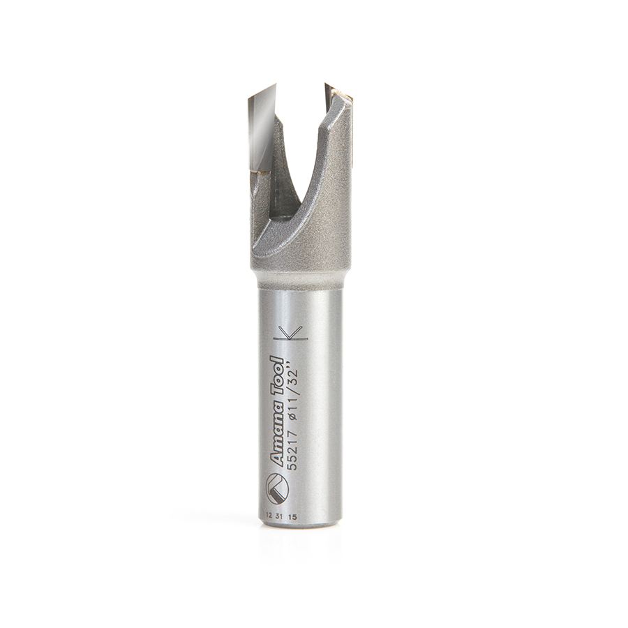 Amana 55217 Carbide Tipped Plug Cutter for Drill Press 5/8 Dia x 1/2 x 1/2 Inch Shank